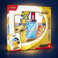 Collezione Pokémon 30° anniversario con sfondo blu notte e oro