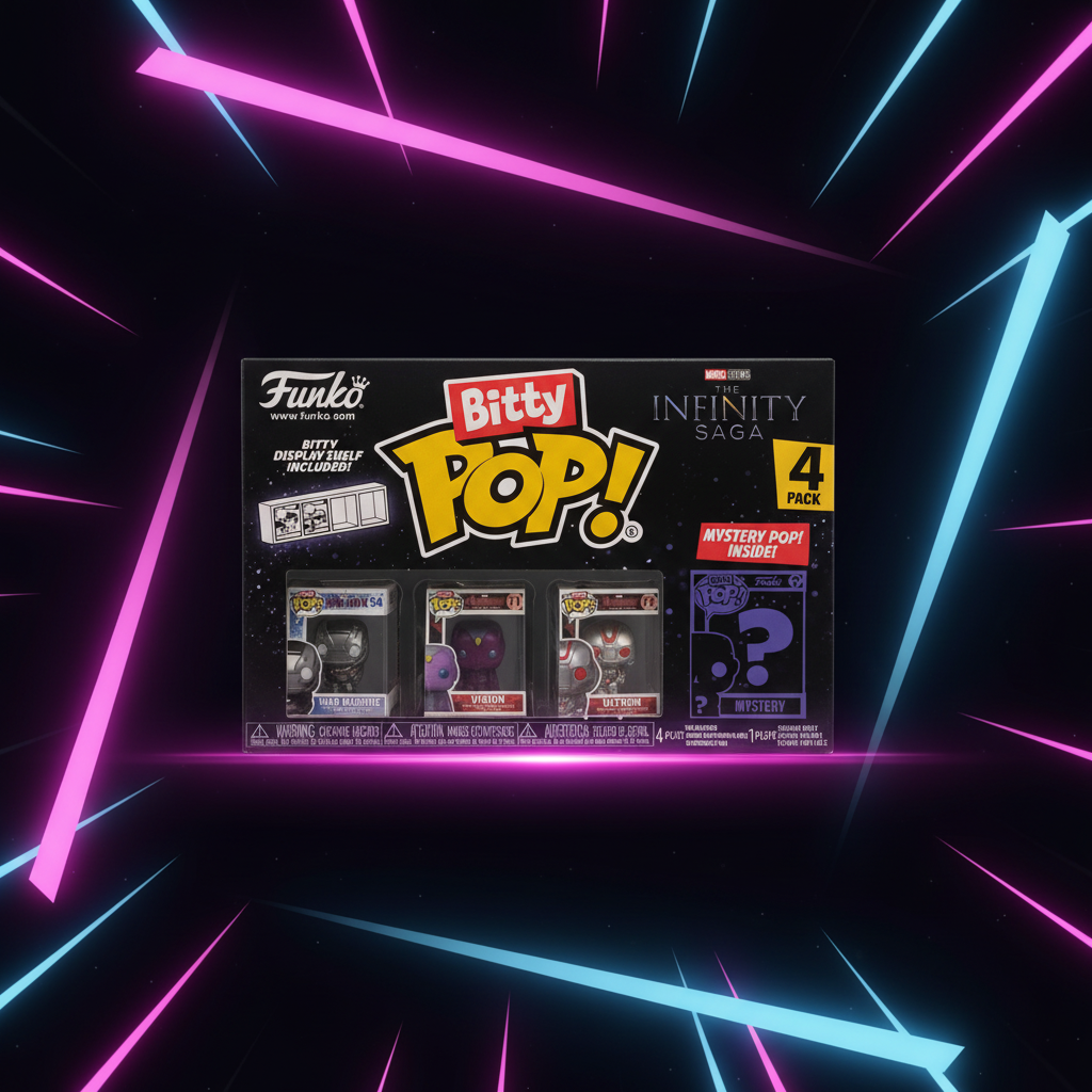 Funko Bitty Pop! 4-Pack – Mini Figure Originali con Mystery Pop! (DC / Disney / Marvel)