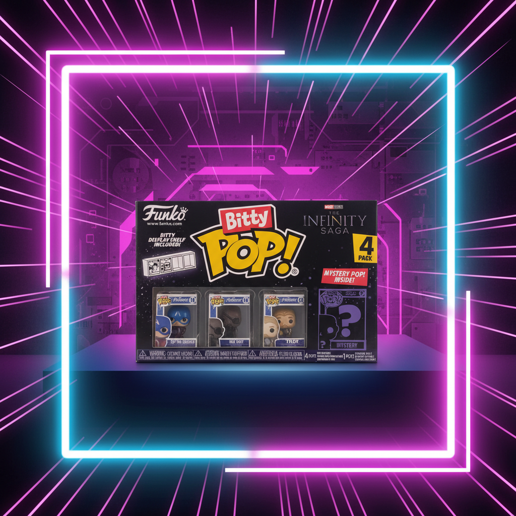 Funko Bitty Pop! 4-Pack – Mini Figure Originali con Mystery Pop! (DC / Disney / Marvel)