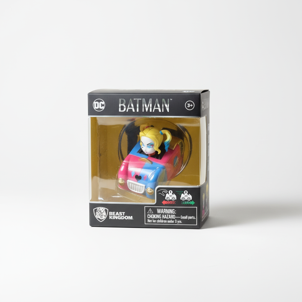 Harley Quinn auto rosa/blu