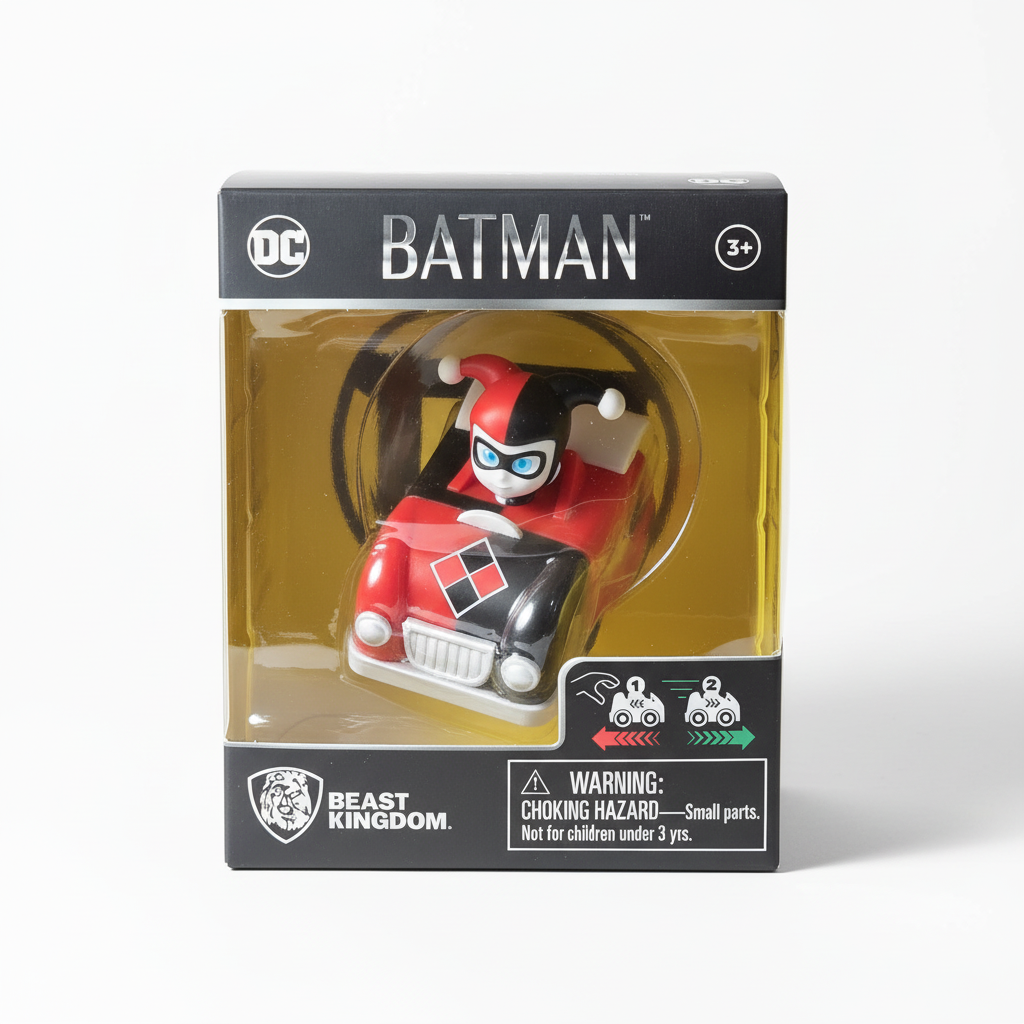 Harley Quinn auto rossa