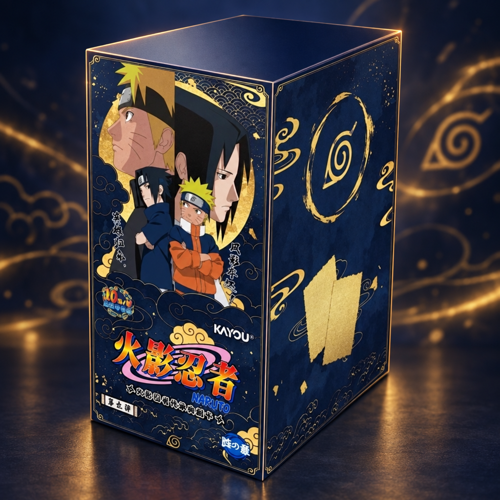 Box Naruto Shippuden KAYOU su sfondo blu notte