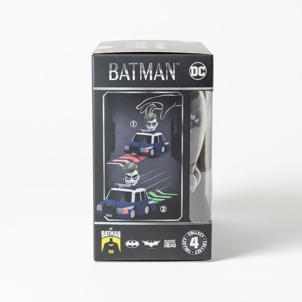 Batman Beast Kingdom Blind Box - Lato confezione con varianti personaggi