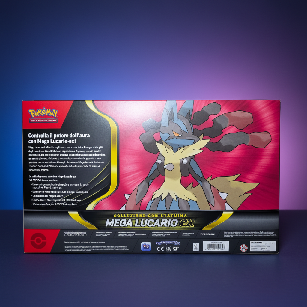 Pokémon Collezione Con Statuina Mega Lucario-Ex