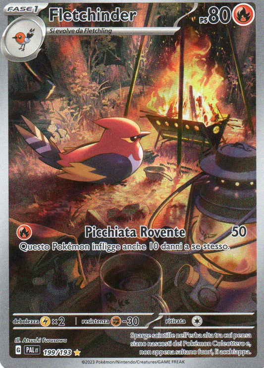 Fletchinder (PAL 199) Evoluzioni a Paldea) - RareMon