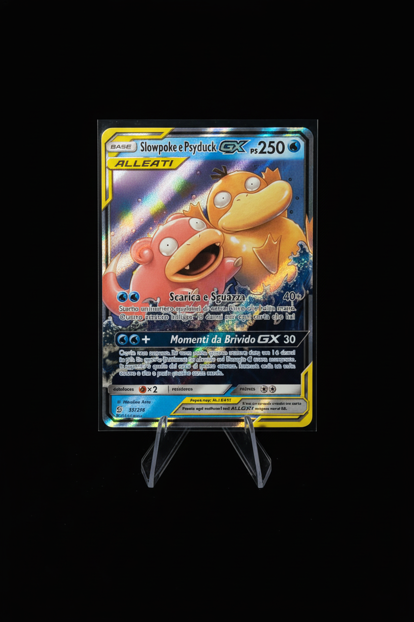 Slowpoke & Psyduck GX sfondo nero - Fronte